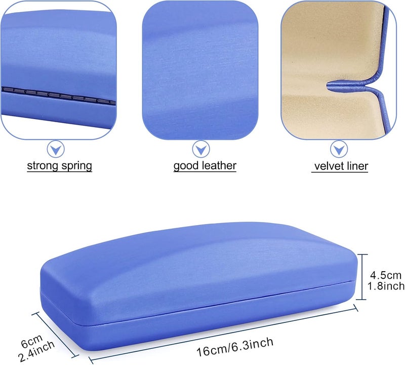 SMARTTOP Hard Shell Eyeglass Case- Glass Case With Cleaning Cloth, Glasses Case hard shell for men women - Image 2